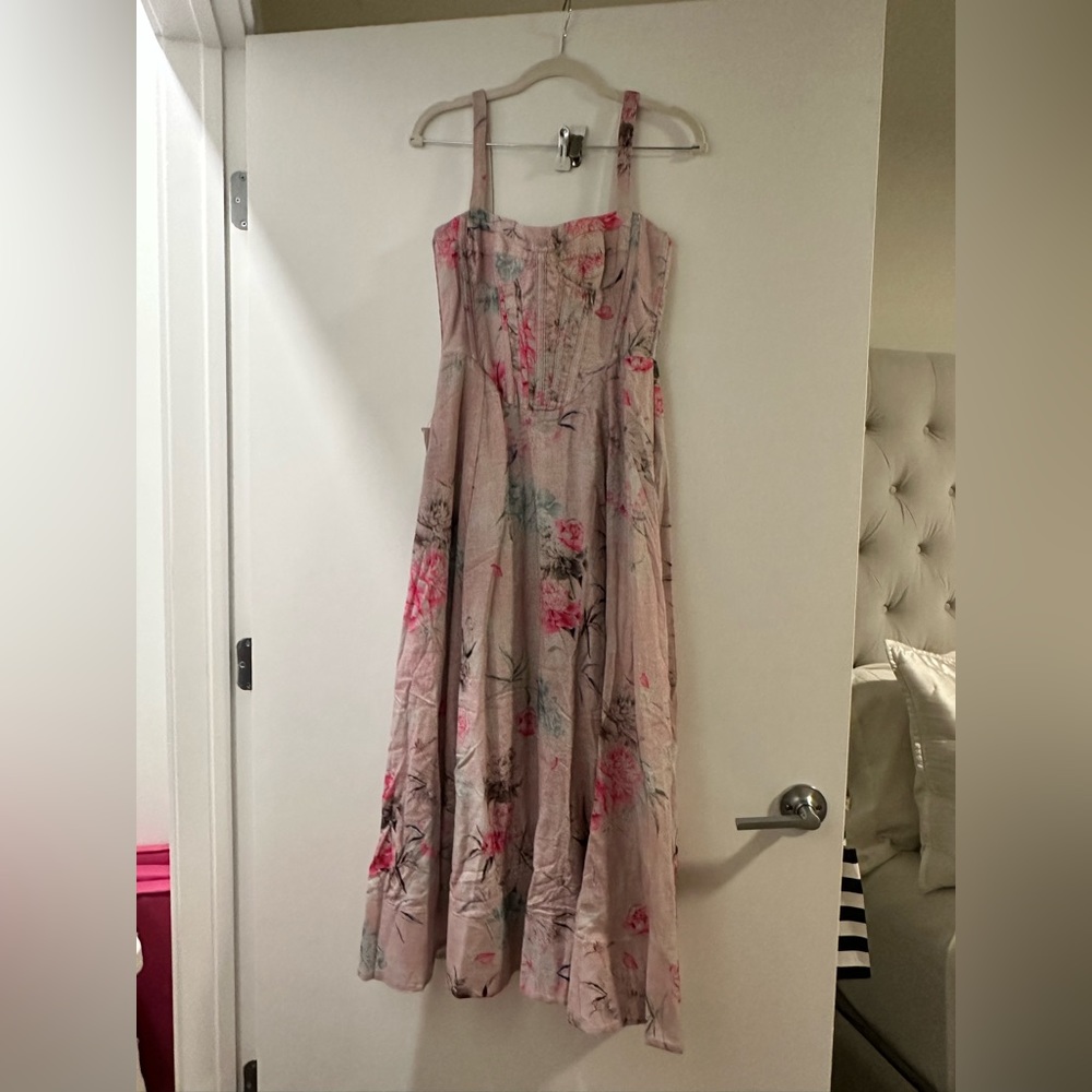 Bardot Corset Midi Dress